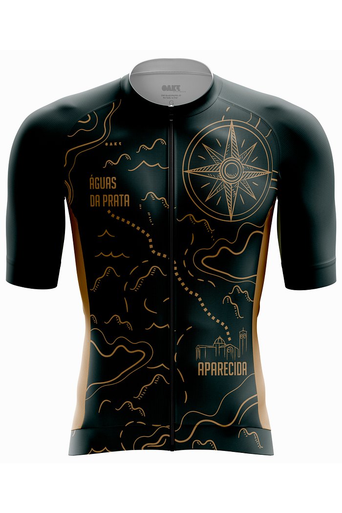 Camisa de Ciclismo Pro Rosas dos Ventos - Verde Escuro