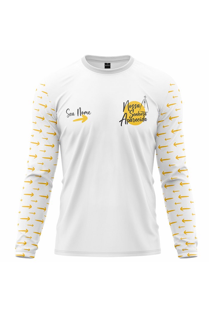 Camiseta Peregrino Setas Amarelas - Branca