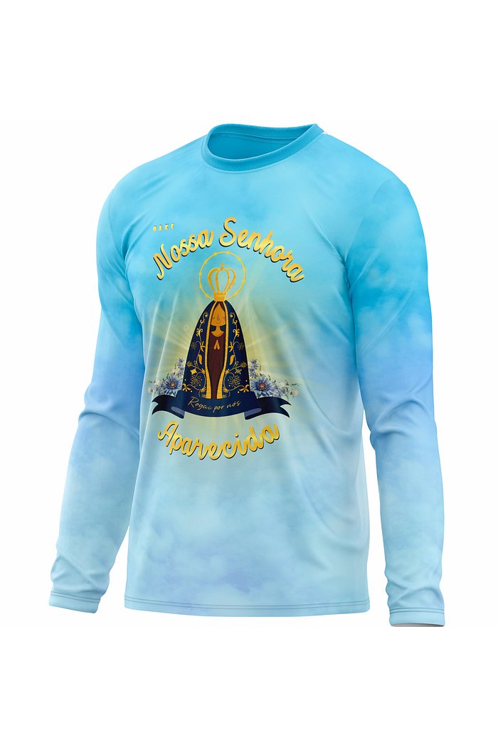 Camiseta Peregrino Padroeira - Azul Claro