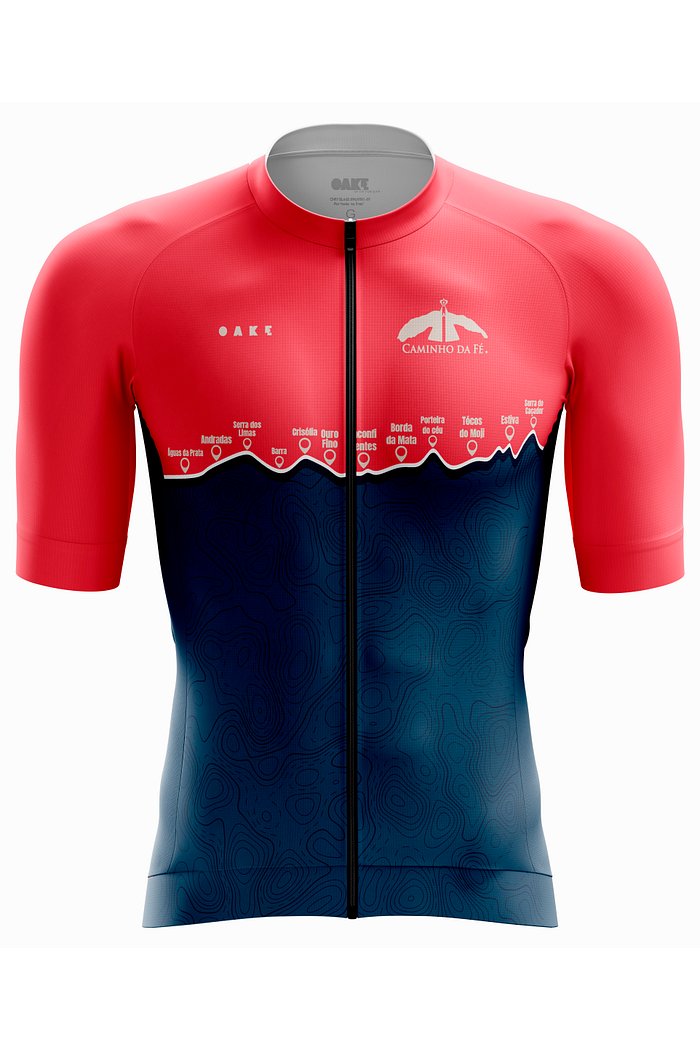 Camisa de Ciclismo Pro - Caminhos Vermelho Cereja (2026)