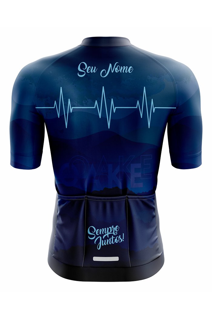 Camisa de Ciclismo Sempre Juntos Coração - Azul