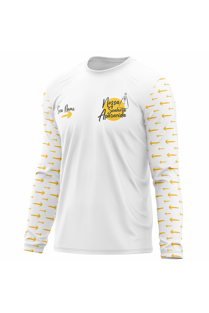 Camiseta Peregrino Setas Amarelas - Branca