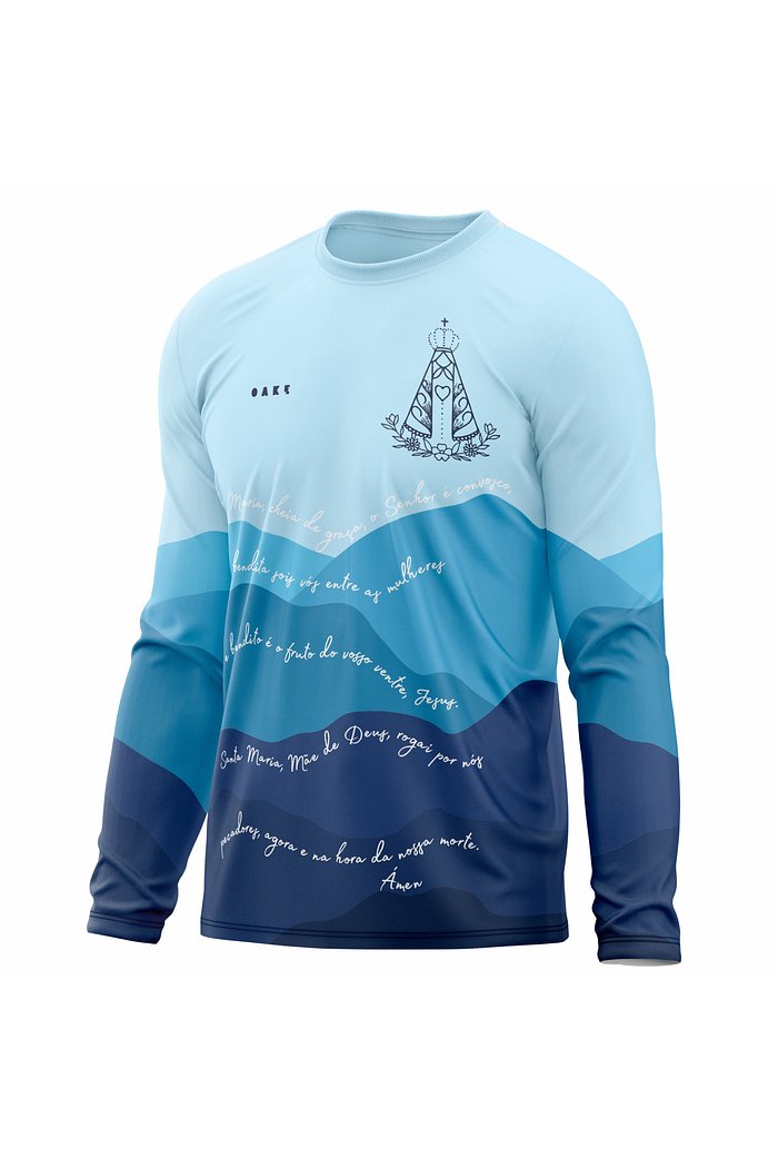 Camiseta Peregrino Orações Ave Maria - Azul