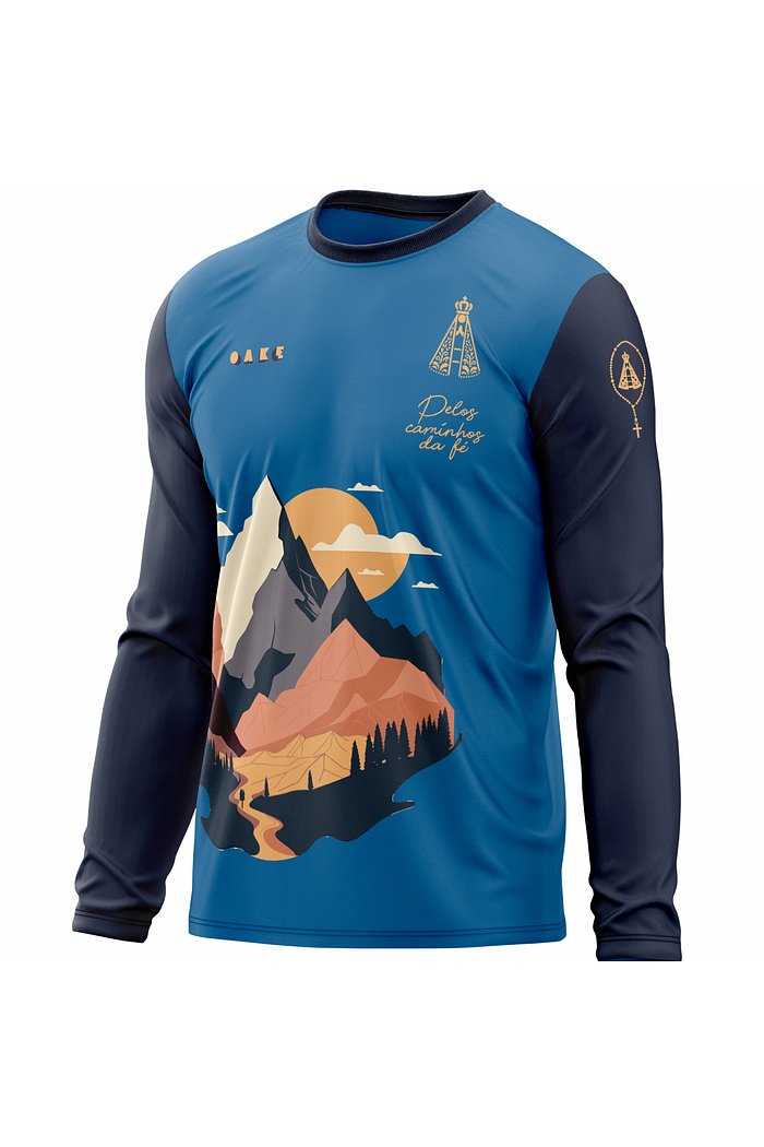 Camiseta Peregrino Pelos Caminhos da Fé - Azul