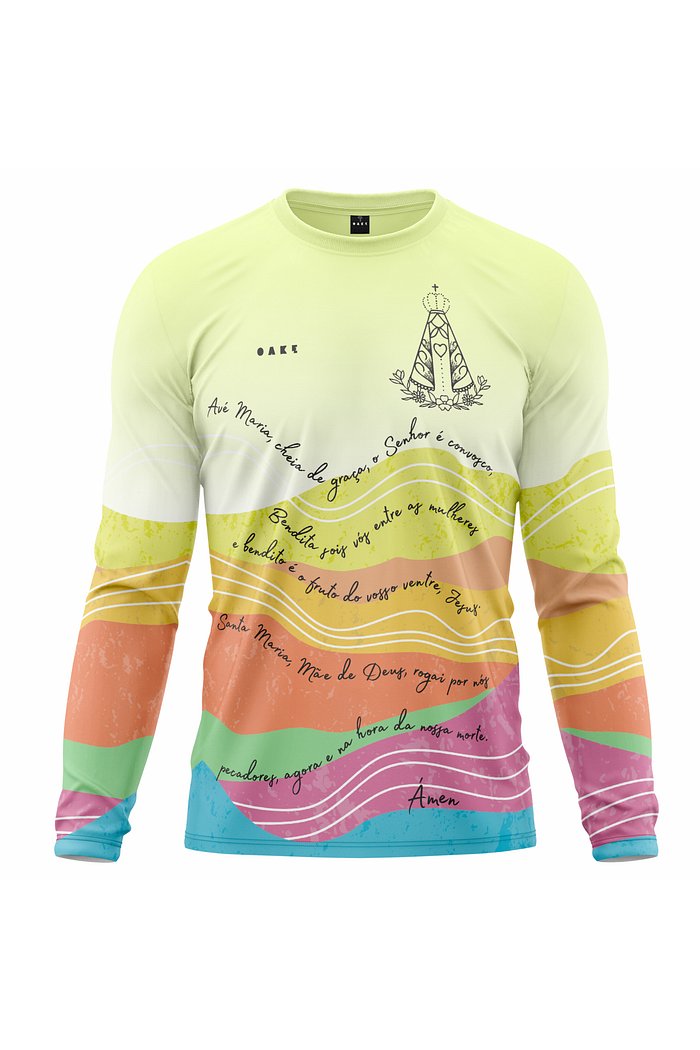 Camiseta Peregrino Orações Ave Maria - Verde
