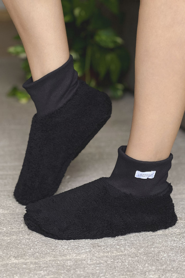 PANTUFA MEIA POLAR PRETA