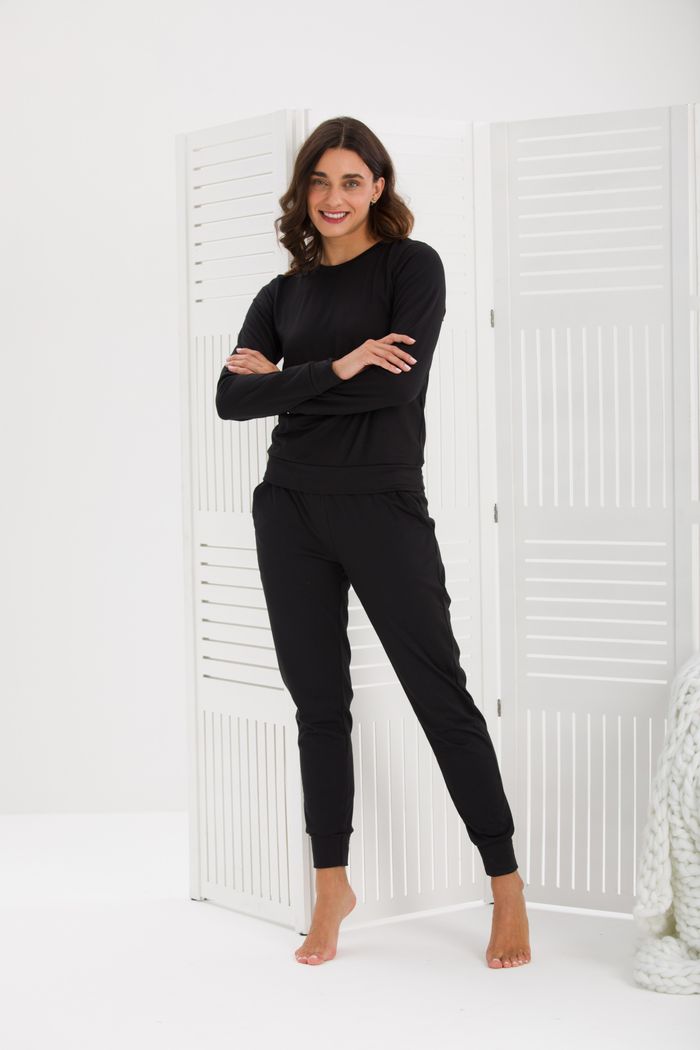 PIJAMA FEMININO TERMICO PRETO