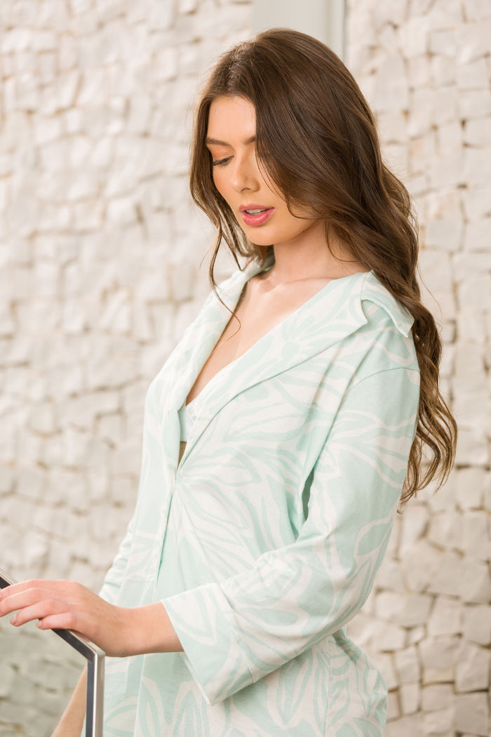 CAMISOLA MEIA MALHA BRISA COM ABERTURA