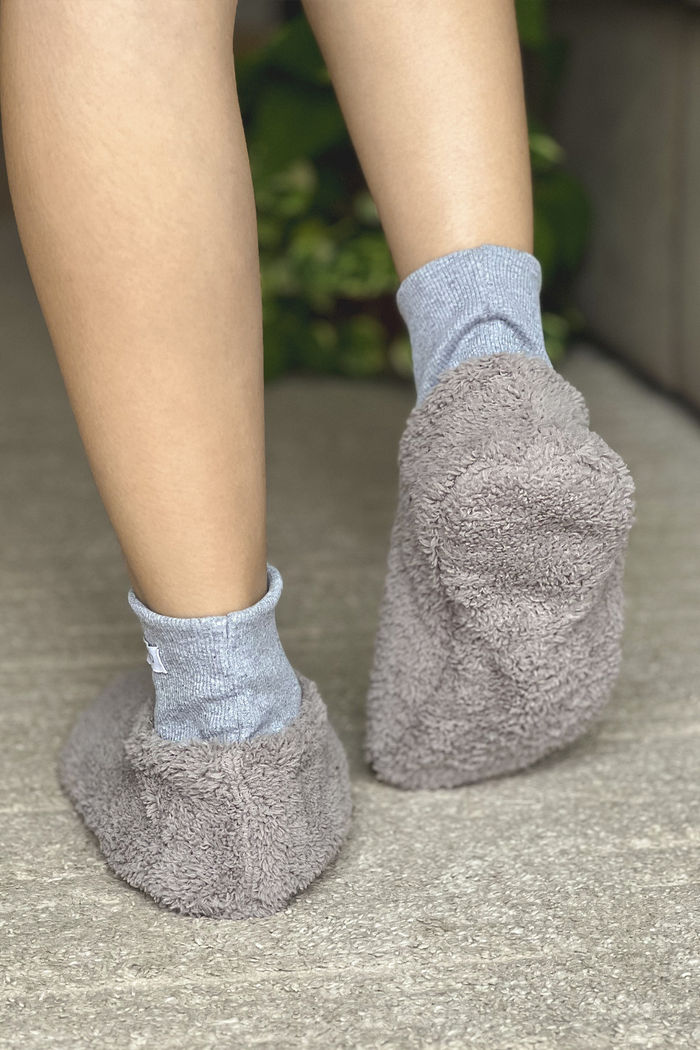 PANTUFA MEIA POLAR CINZA
