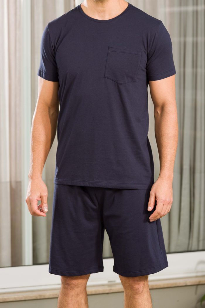 PIJAMA MANGA CURTA MEIA MALHA