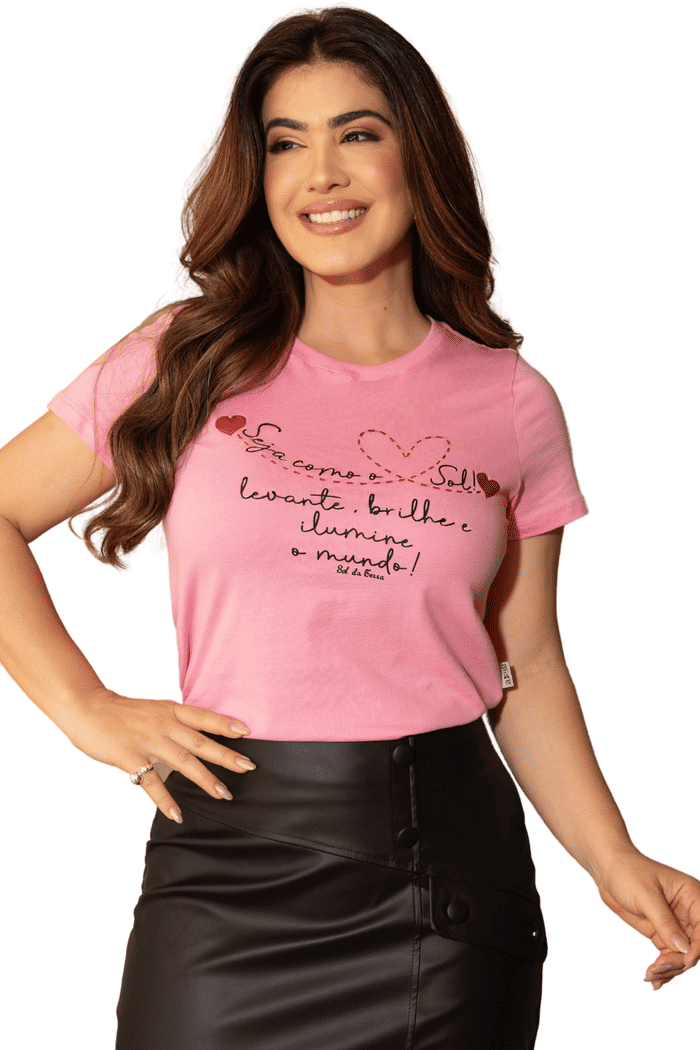 T-SHIRT 100% ALGODAO SEJA COMO O SOL - 05747