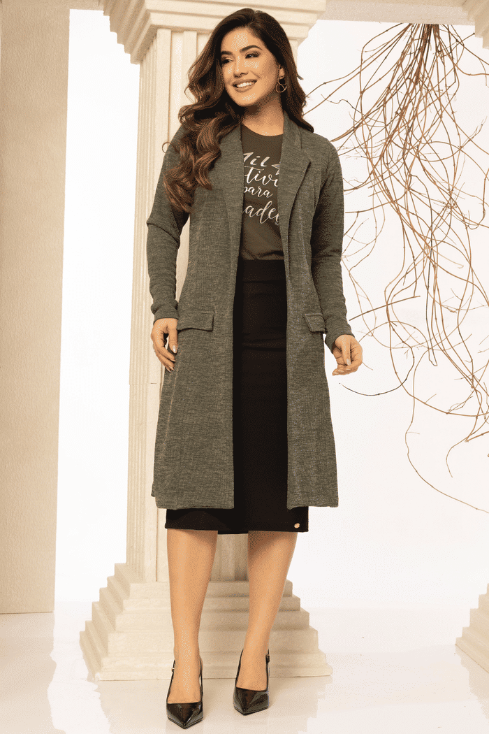 SOBRETUDO VISCOMOLETINHO COM LAPELAS - 05779