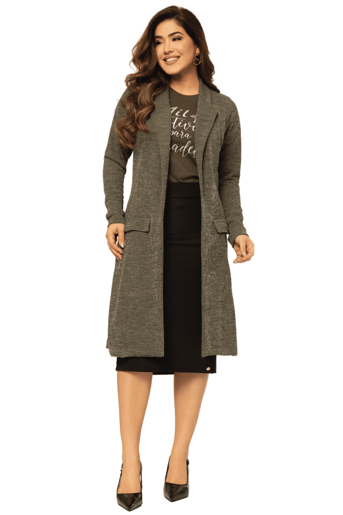 SOBRETUDO VISCOMOLETINHO COM LAPELAS - 05779