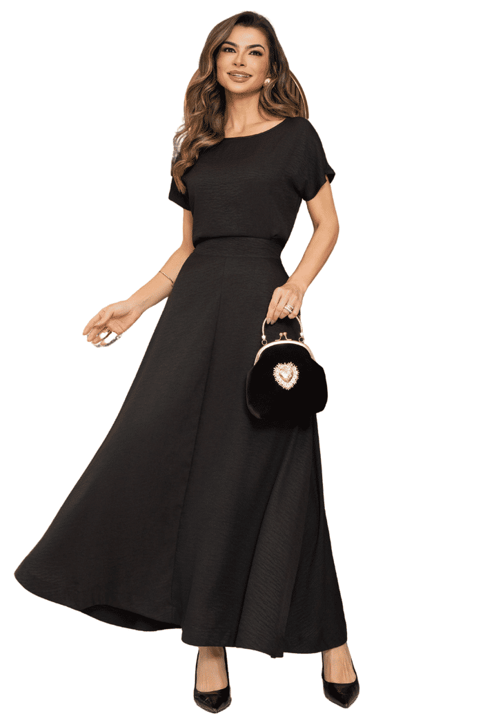 CONJUNTO CREPE TEXTURIZADO COM MANGA RAGLAN - 04631