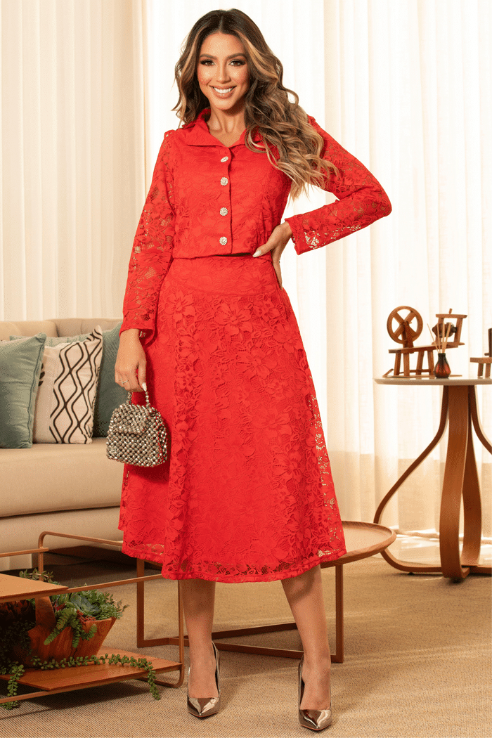 BLAZER CROPPED DE RENDA - 05592