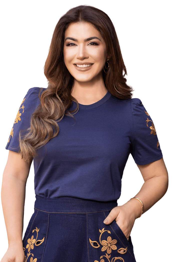 BLUSA 100% ALGODAO COM BORDADO - 05755