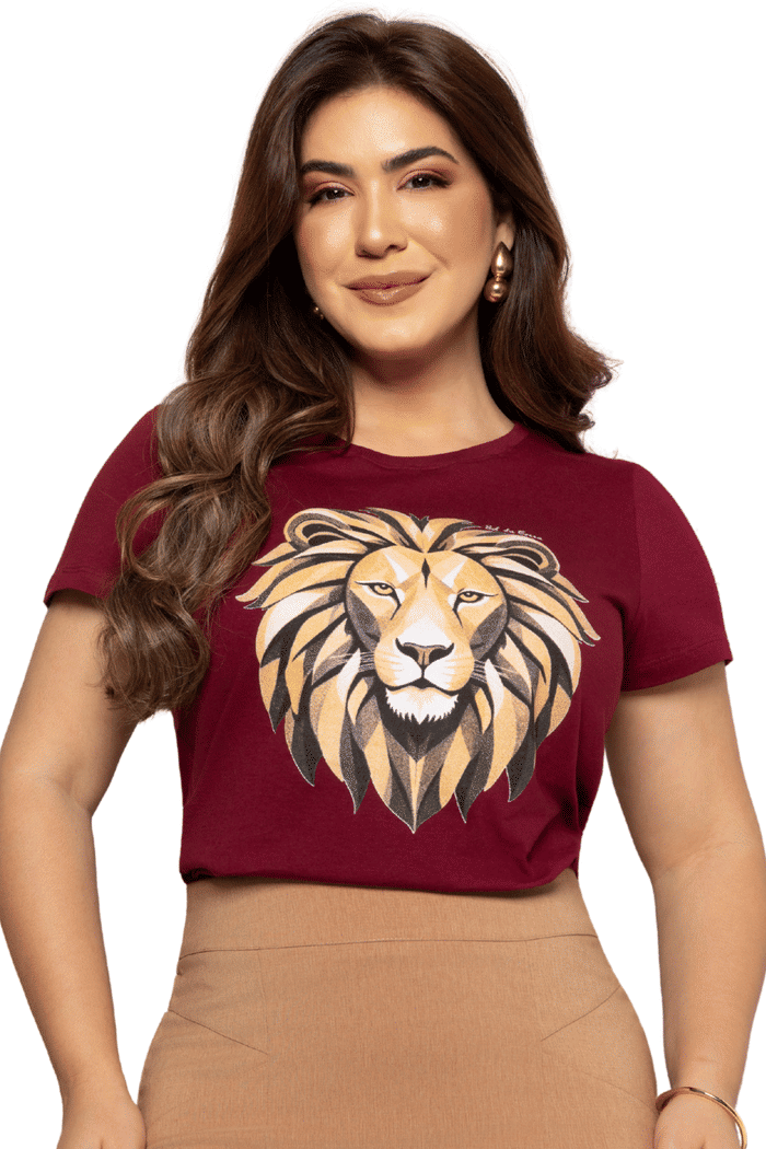 T-SHIRT 100% ALGODAO SILK LEAO - 05814