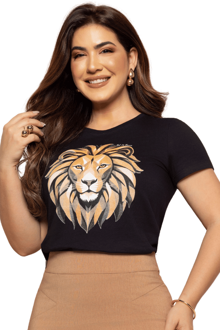 T-SHIRT 100% ALGODAO SILK LEAO - 05814