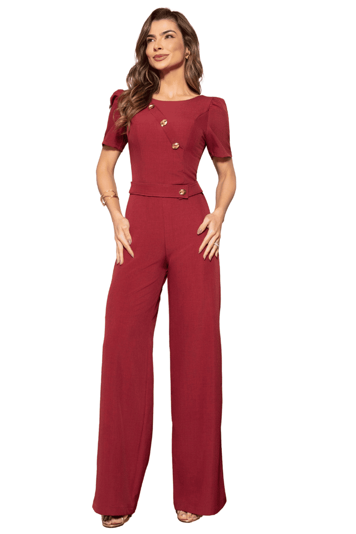 MACACAO ALFAIATARIA COM ASSIMETRIA E BOTOES - 76101