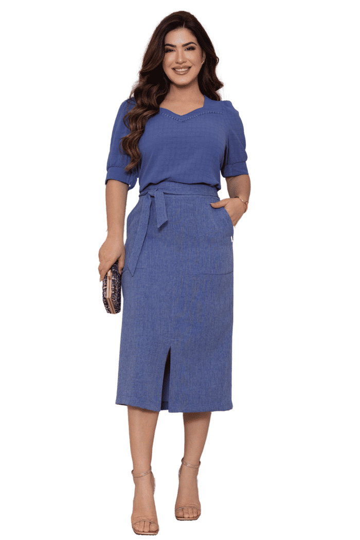 BLUSA CREPE TEXTURIZADO COM GRIPIR - 05773