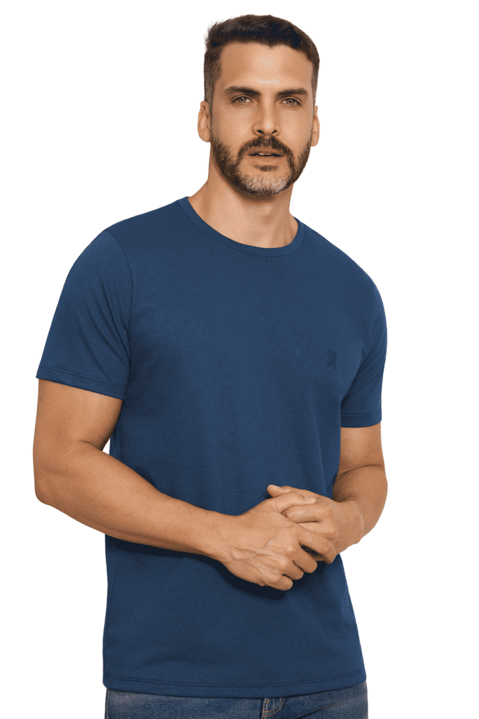 CAMISETA MASCULINA 100% ALGODAO BORDADA - 05735