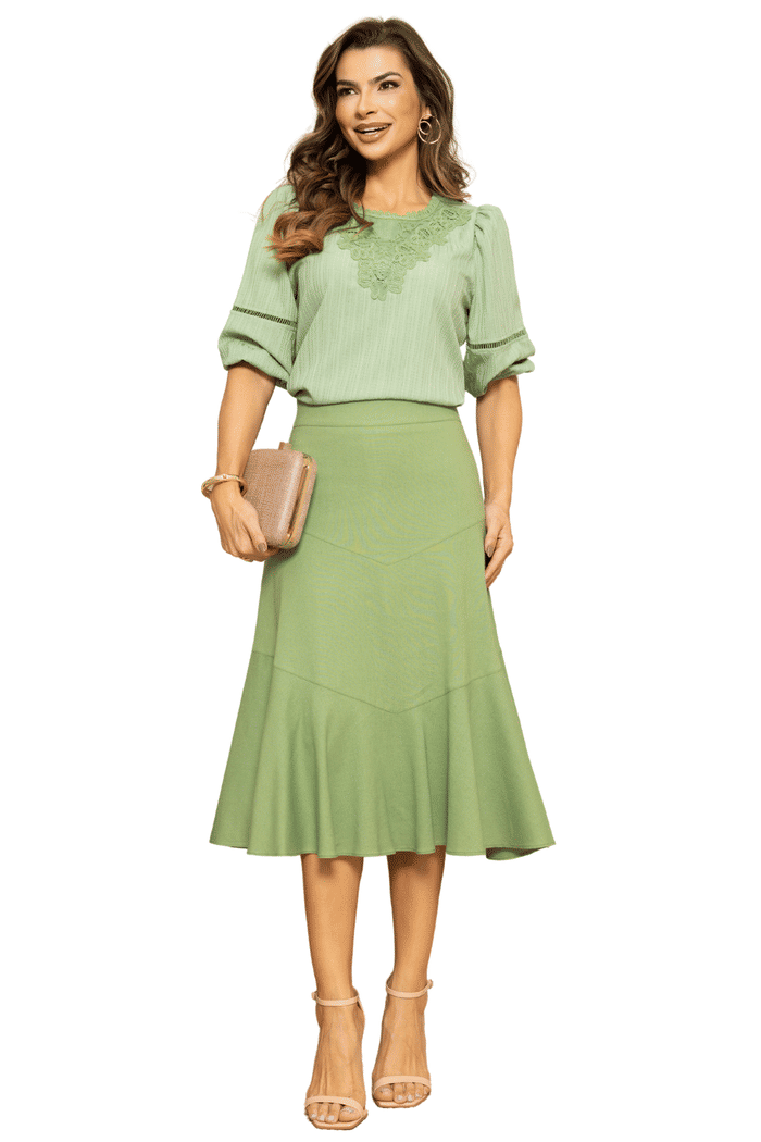 SAIA LINHO COM RECORTES ASSIMETRICOS - 06182