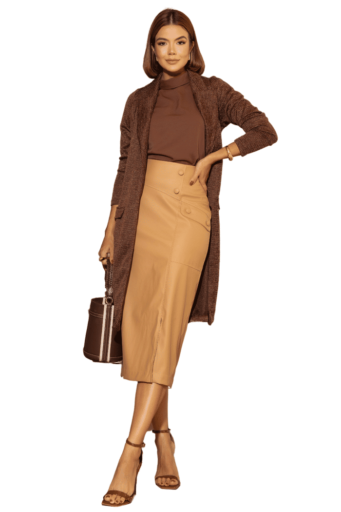 SOBRETUDO TRICO COM LAPELAS - 05766