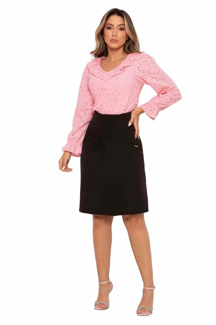BLUSA LAISE MANGA LONGA COM REGATA