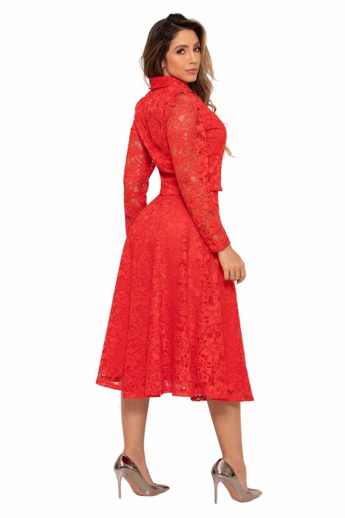 CONJUNTO BLAZER CROPPED E SAIA MID GODE