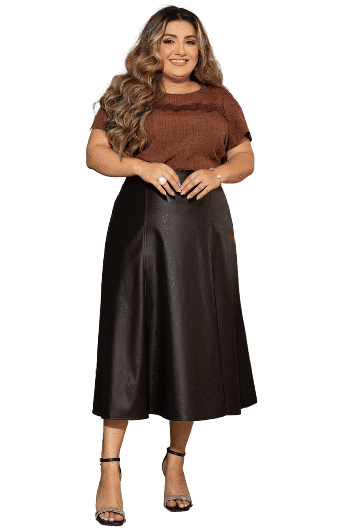 BLUSA PLUS LINEN COM GRIPIR - 05772