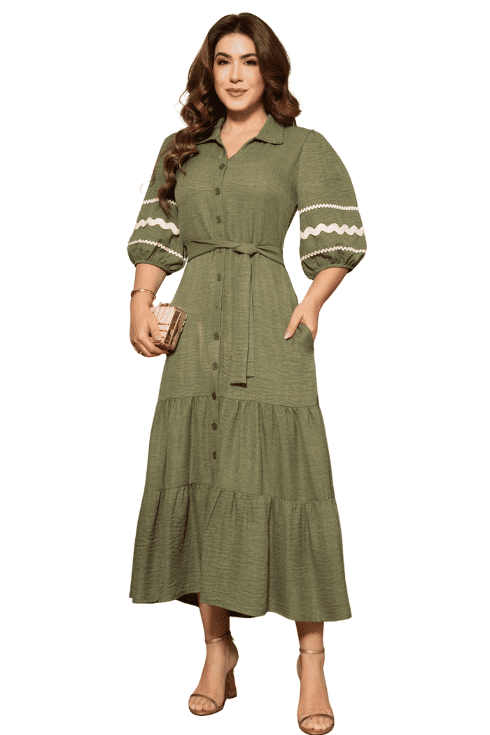 CHAMISE CREPE TEXTURIZADO COM SIANINHA NAS MANGAS - 14459