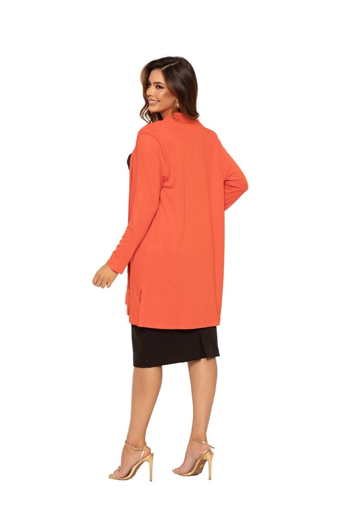 CARDIGAN MALHA COM FENDA LATERAL