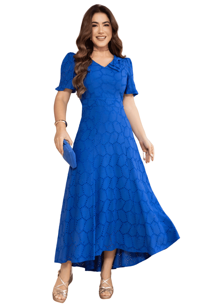 VESTIDO LAISE MULET COM LACO NO DECOTE - 14521