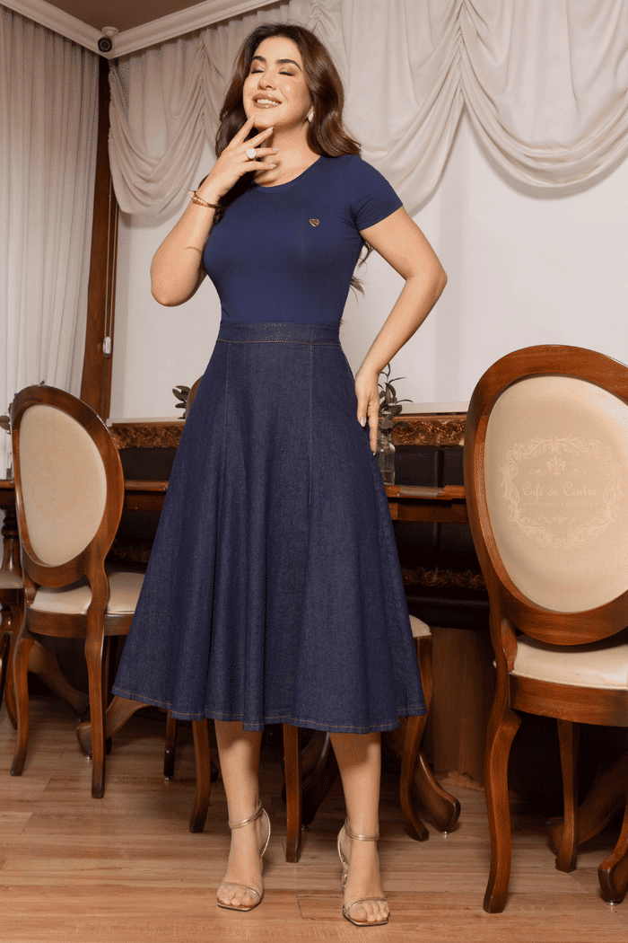 SAIA JEANS MID COM FAIXA - 06230