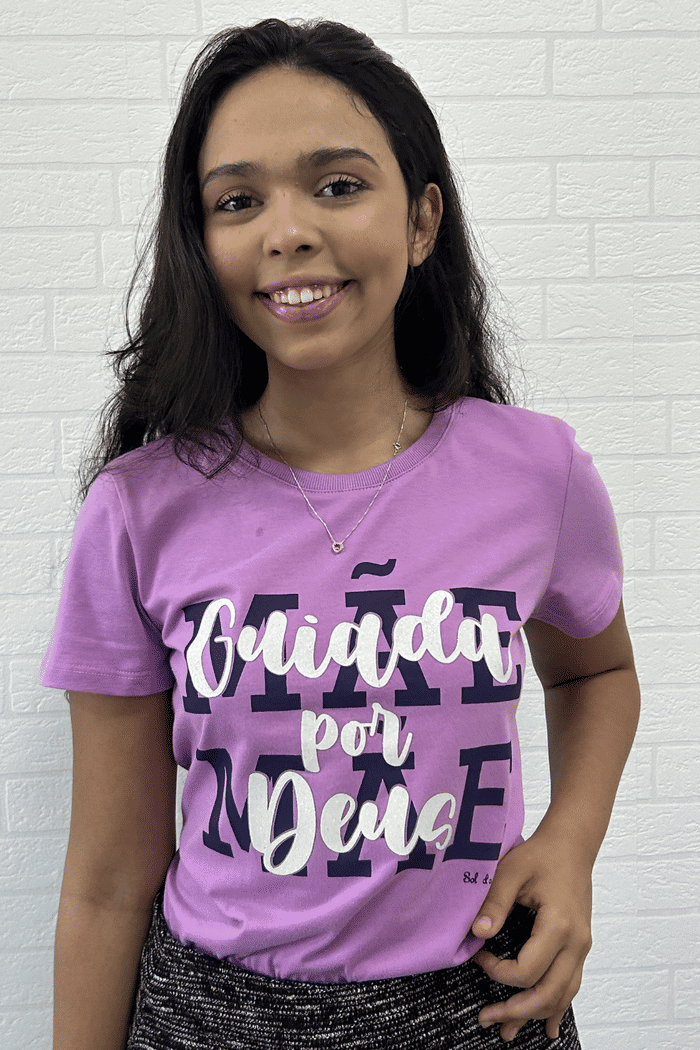 T-SHIRT 100% ALGODAO MAE GUIADA POR DEUS - 05907