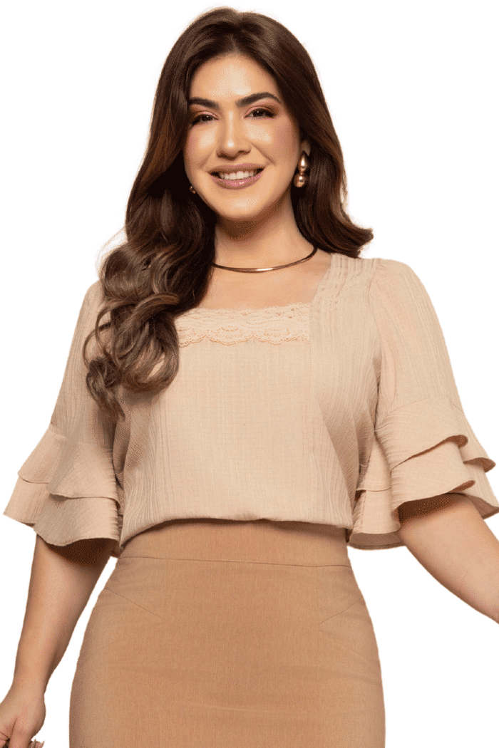 BLUSA CREPE TEXTURIZADO COM GRIPIR - 05800