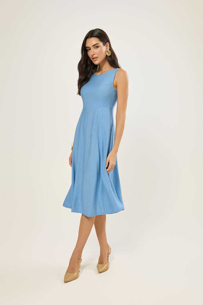 Vestido Midi com Bolso