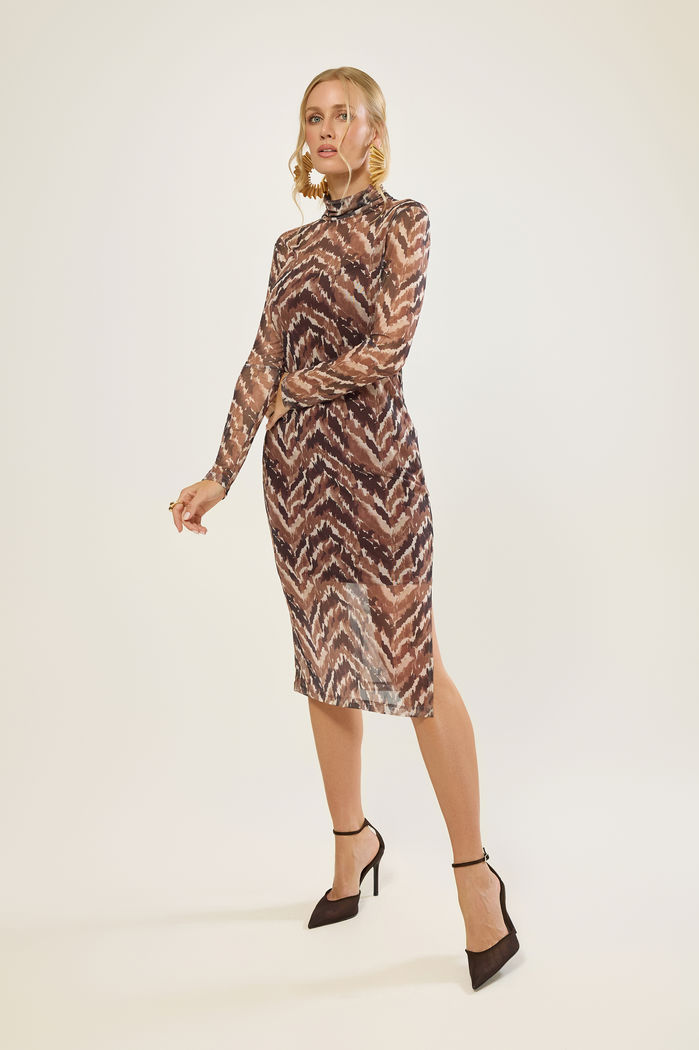 Vestido Em Tule Estampa Exclusiva