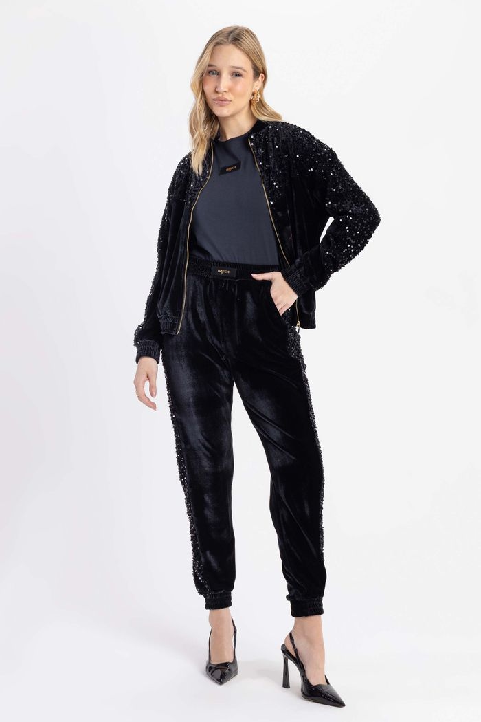 Jaqueta Em Veludo Paete