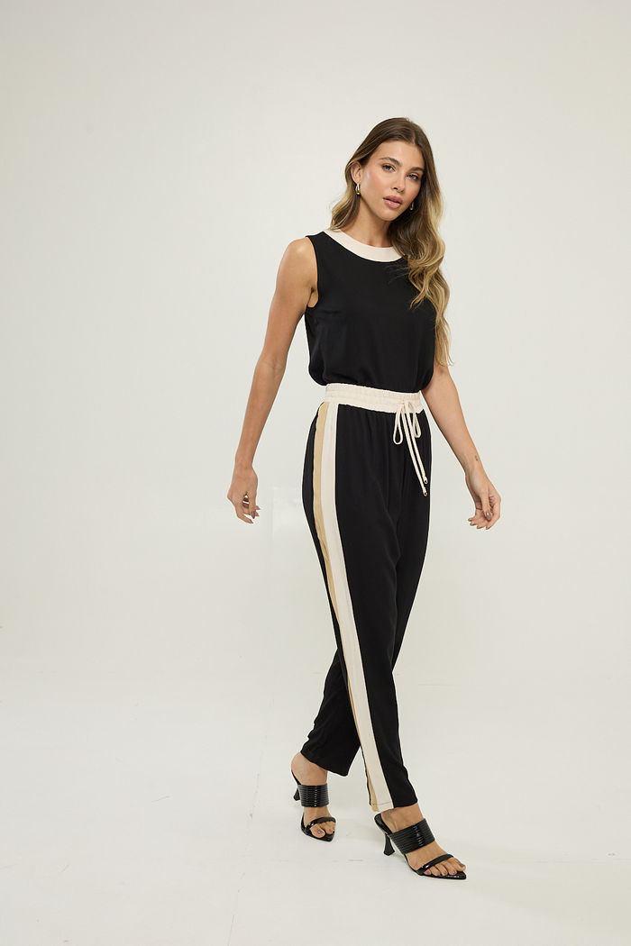 Blusa sem Manga Bicolor