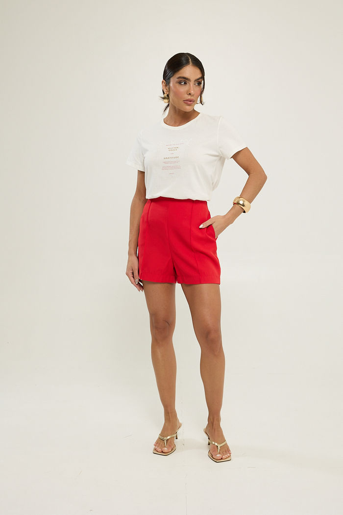 Shorts Alfaiataria com Nervura