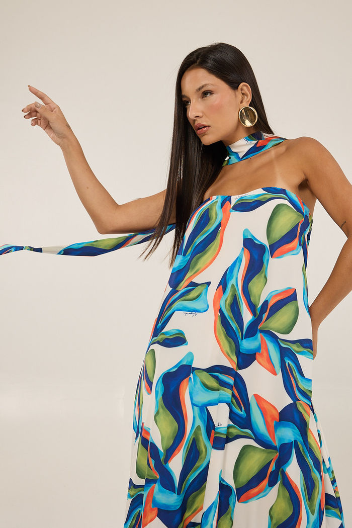 Vestido Longo Estampa Exclusiva
