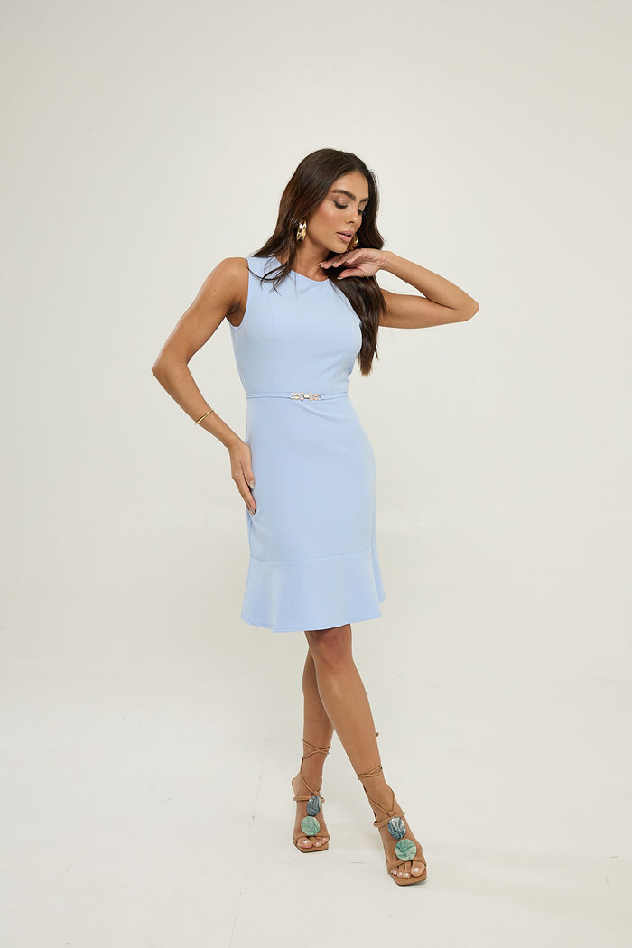 Vestido Alfaiataria sem Manga