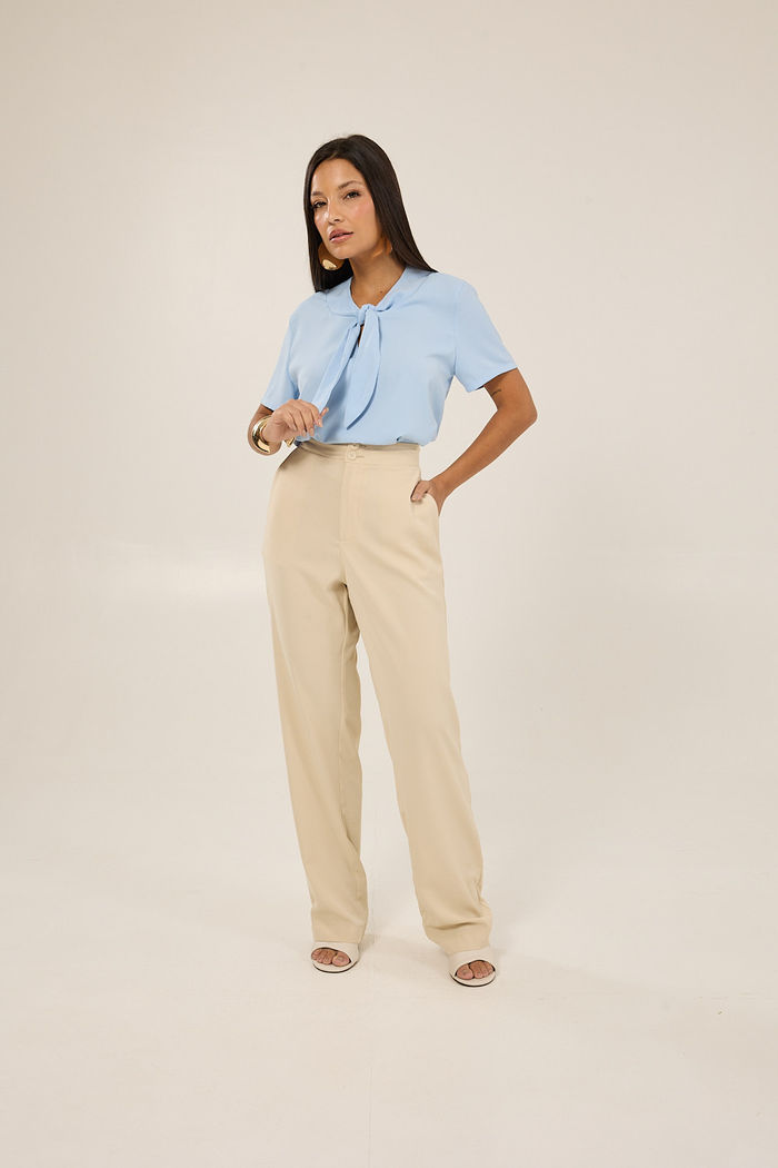 Blusa Manga Curta Gola Laco