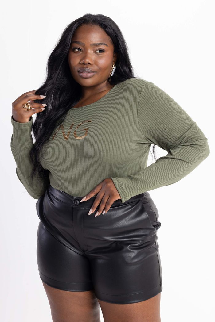 Blusa Manga Longa Ng Foil