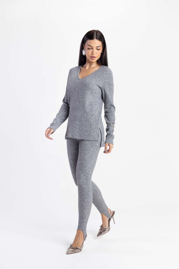 Blusa Manga Longa Canelada