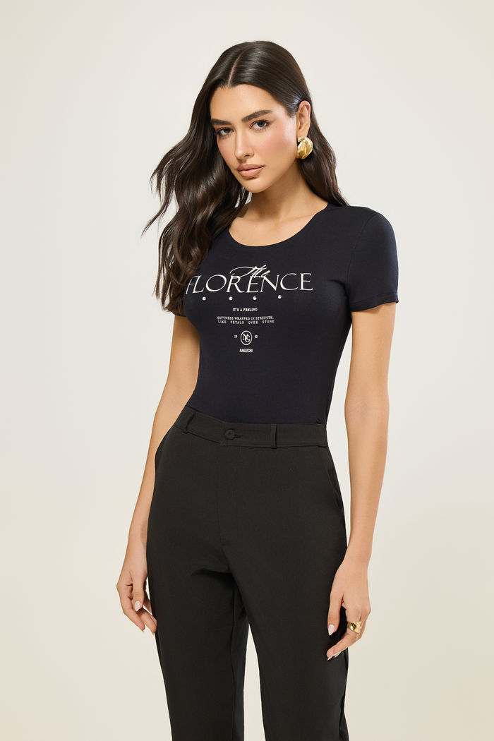 Blusa Manga Curta Florence