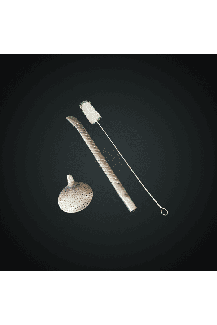 Bomba Chimarrão Torcida inox s/bocal s/rosca - 22cm