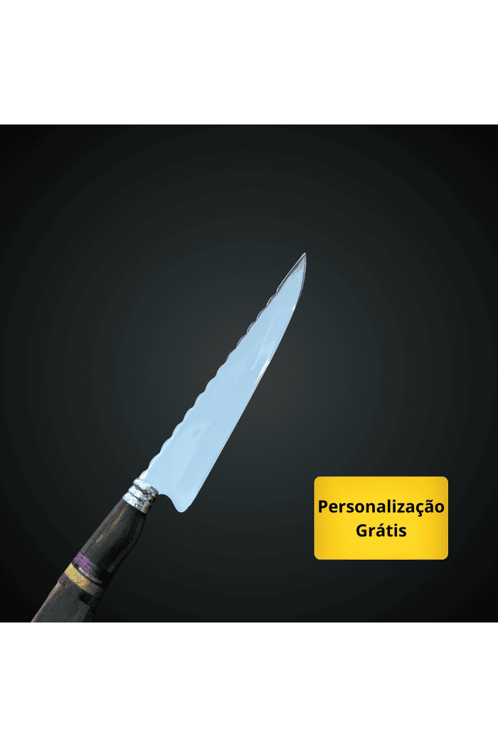 Faca Churrasco Gauchinha 9“ VF - Cabo Variado - Aço Inox 420