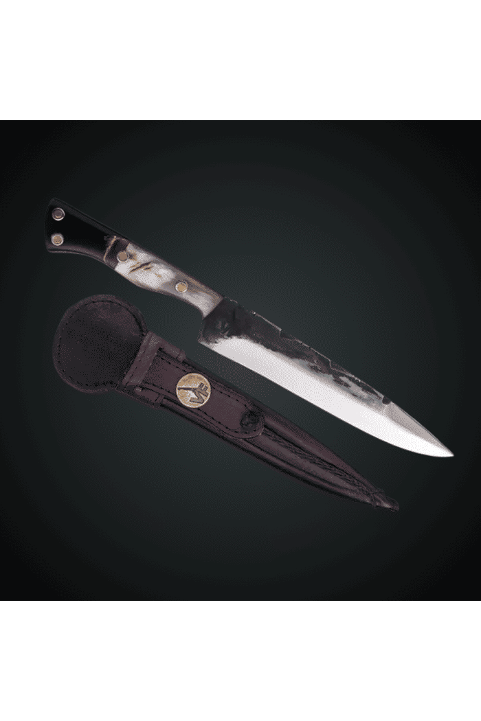 Faca Churrasco Campeira 8“ VF 3mm Brut Forj - Aço Inox 420 - Cabo Chifre